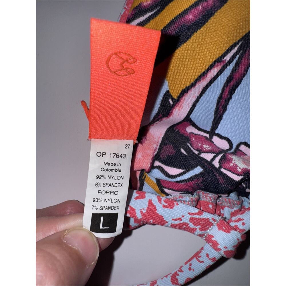Maaji Women’s Triangle Bikini Top Size L Print String Skimpy - Picture 3 of 4